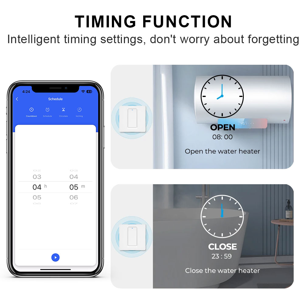 Smart Water Heater Switch/WiFi - Home Bathroom Water Heater reseña y precio