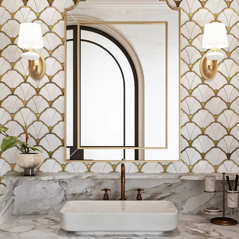 Natural Marble Mosaic Pattern  - Home Bathroom Tiles reseña y precio