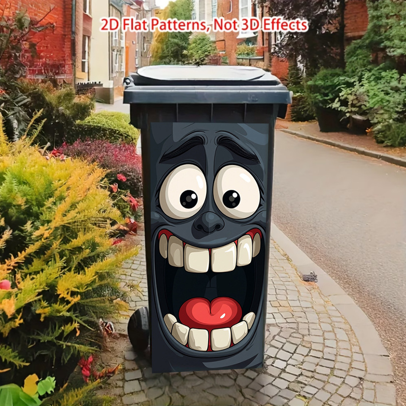 1pcs Funny Face Trash Can Stic - Home Bathroom Trash Can reseña y precio