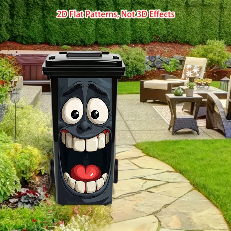 1pcs Funny Face Trash Can Stic - Home Bathroom Trash Can reseña y precio