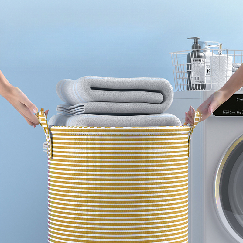 Foldable Minimalist Striped La - Home Goods Bathroom Storage reseña y precio