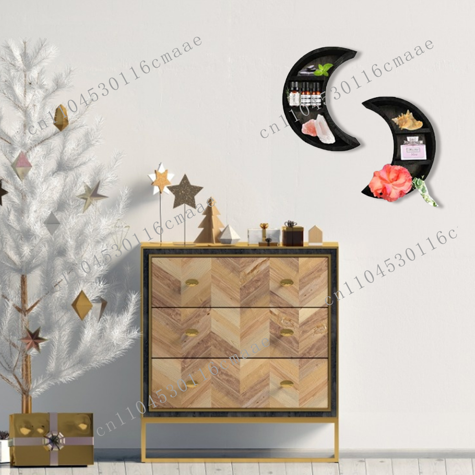New Wooden Moon Stand Cycle Ch - Home Essentials Bathroom Rack reseña y precio