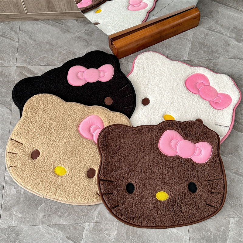 Anime Hello Kitty Plush Rug So - Home Goods Bathroom Mats reseña y precio