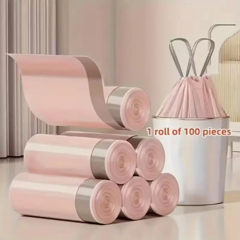 100 Thick Drawstring Trash Bag - Home Bathroom Trash Can reseña y precio