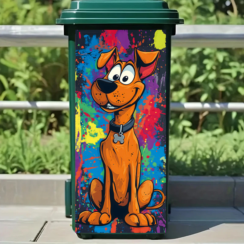 Adorable Cartoon Dog Rubbish B - Home Bathroom Trash Can reseña y precio