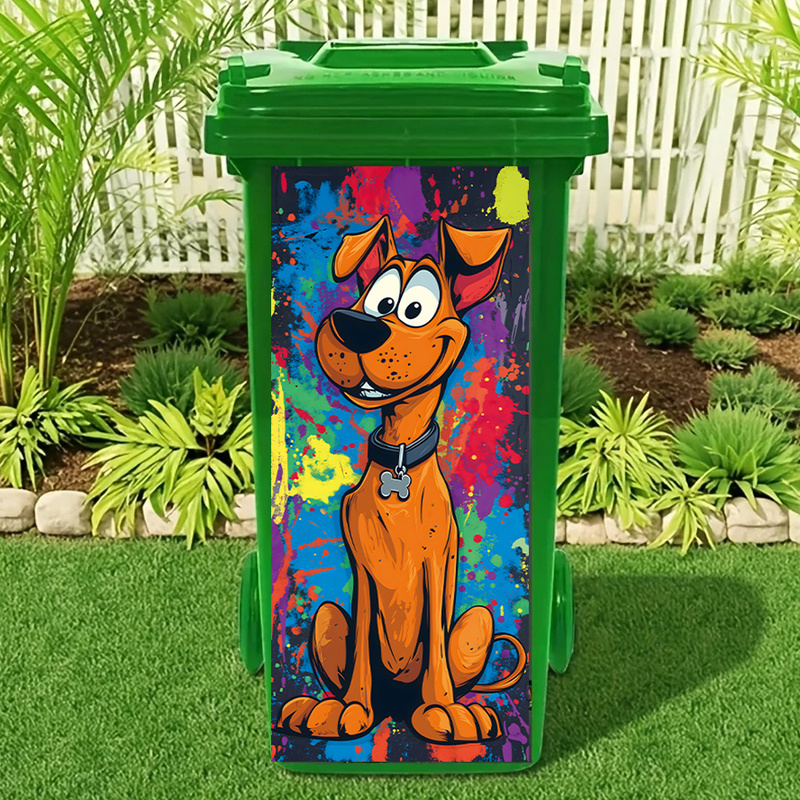 Adorable Cartoon Dog Rubbish B - Home Bathroom Trash Can reseña y precio