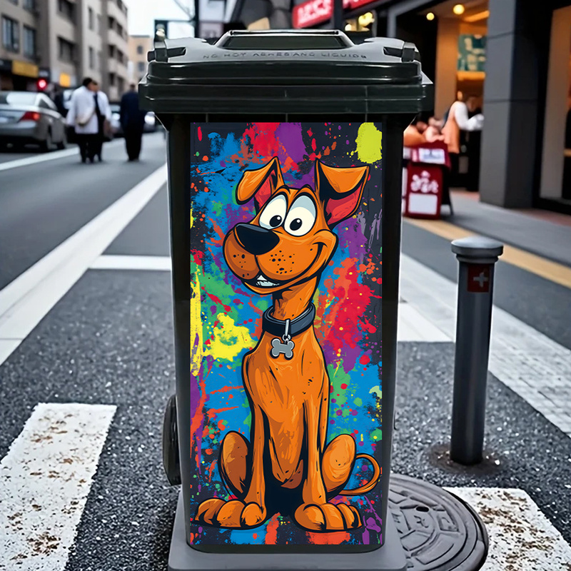 Adorable Cartoon Dog Rubbish B - Home Bathroom Trash Can reseña y precio