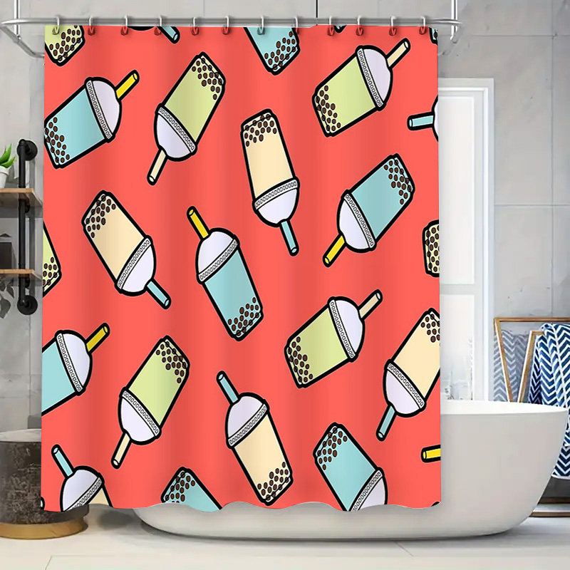 Unique Bubble Tea Shower Curta - Home Bathroom Ideas reseña y precio