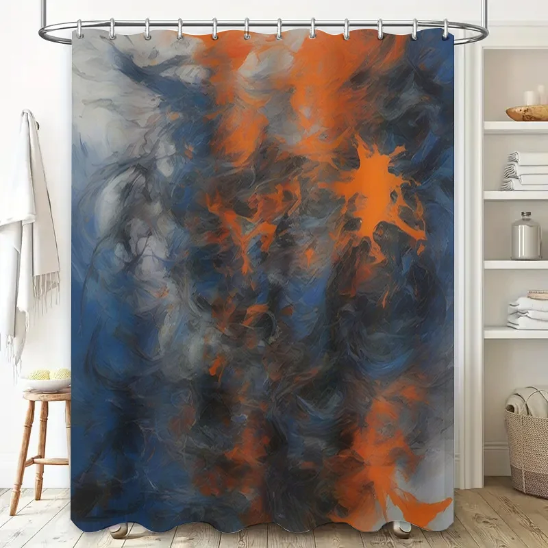 Luxury Blue Orange Watercolor  - Home Bathroom Ideas reseña y precio