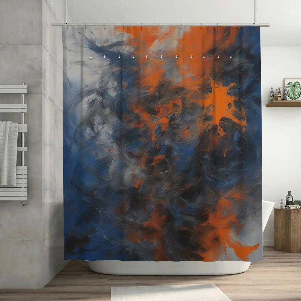 Luxury Blue Orange Watercolor  - Home Bathroom Ideas reseña y precio