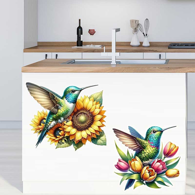 Tropical Hummingbird Flower Wa - Home Bathroom Tiles reseña y precio