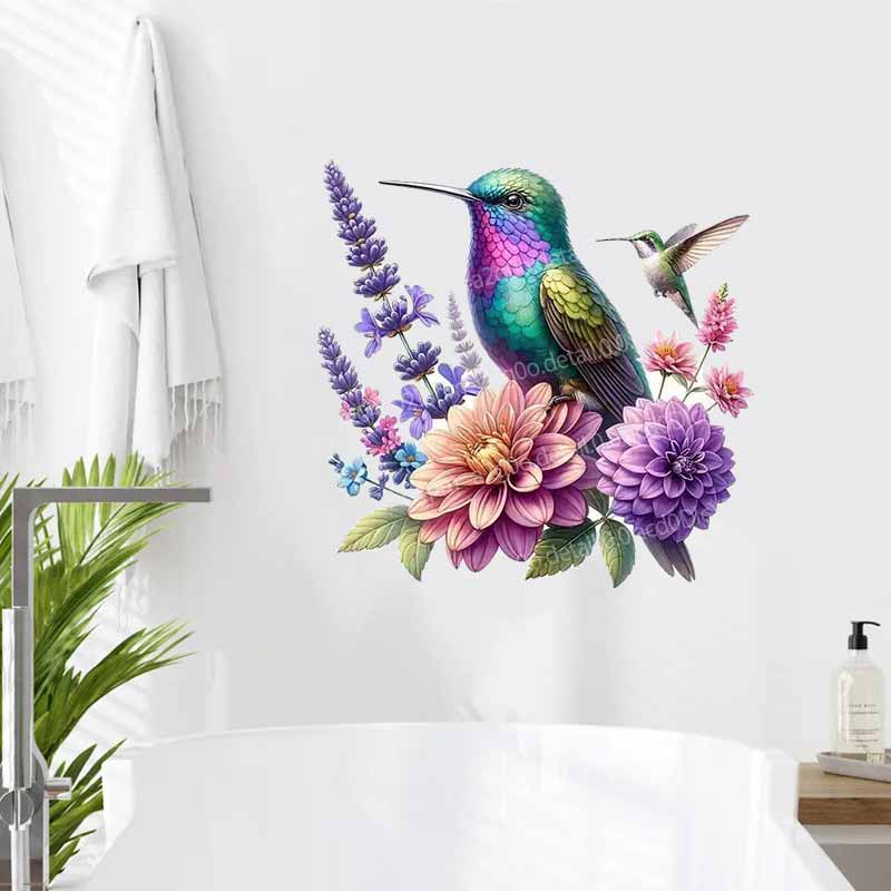 Tropical Hummingbird Flower Wa - Home Bathroom Tiles reseña y precio