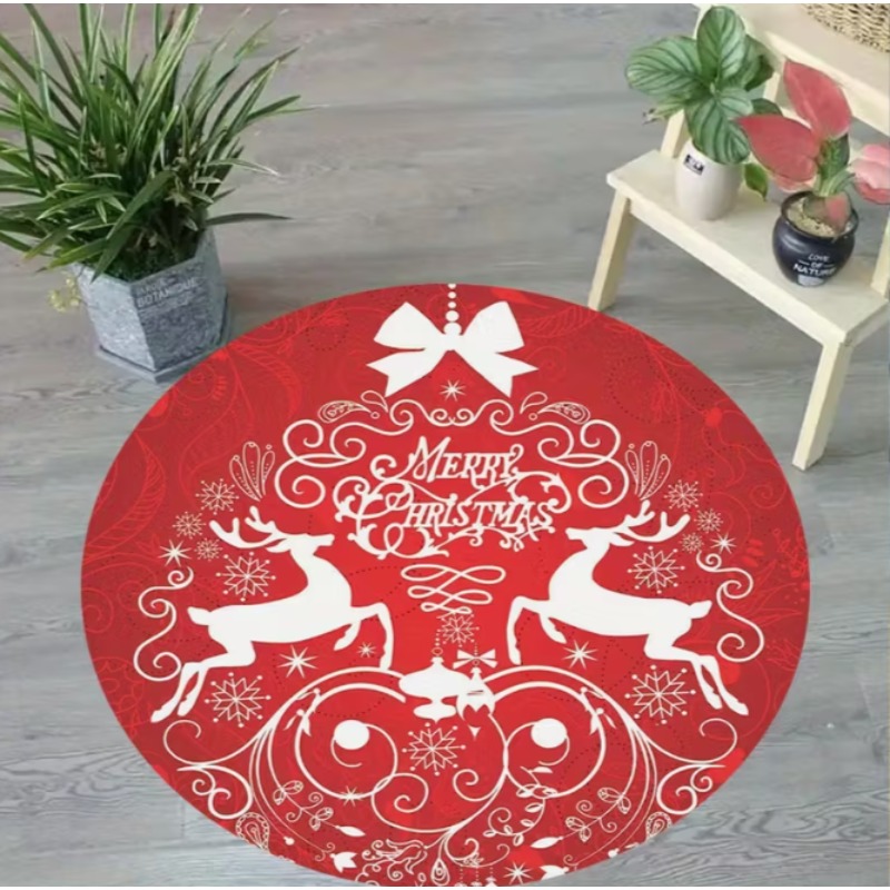 Christmas Themed carpet Santa  - Home Goods Bathroom Mats reseña y precio