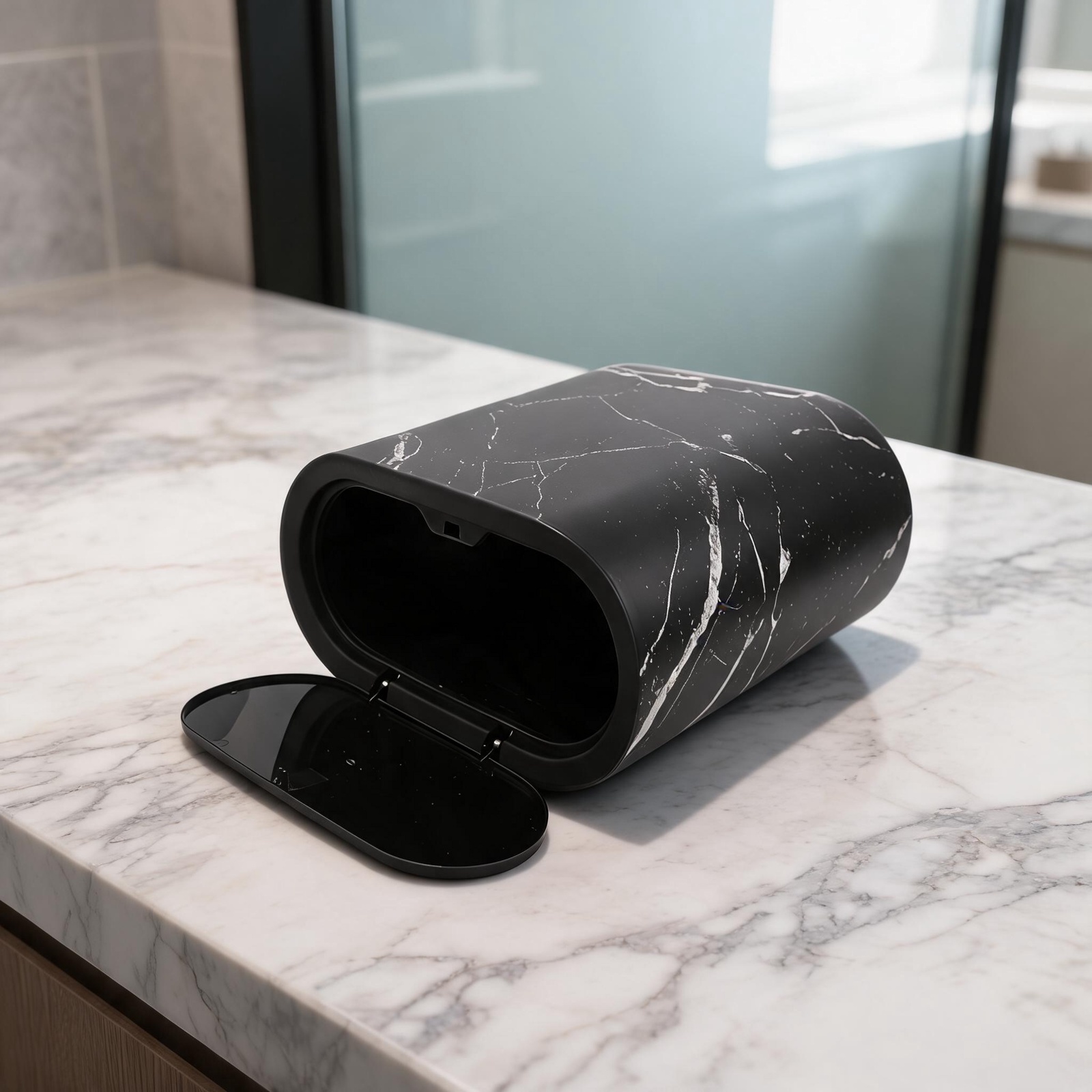Narrow Trash Can With Lid Dual - Home Bathroom Trash Can reseña y precio