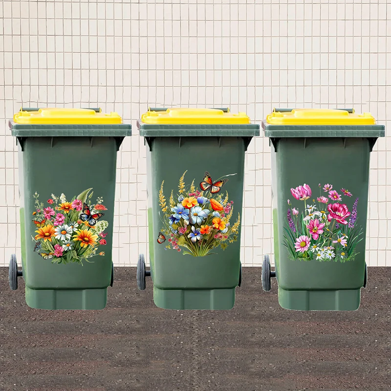 Sunflower Trash Can Stickers F - Home Bathroom Trash Can reseña y precio