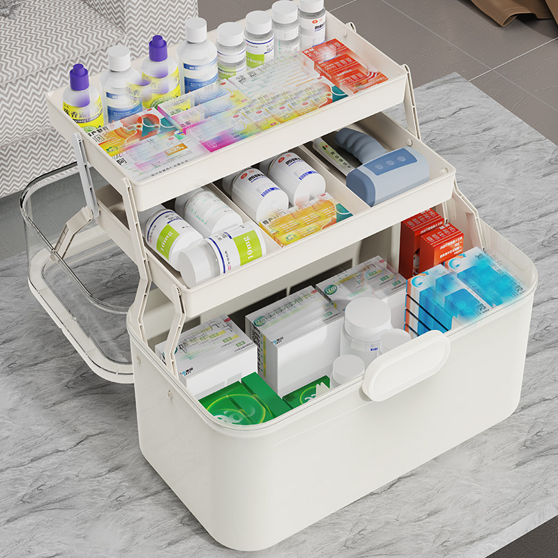 Large Capacity Clear Lid Medic - Home Goods Bathroom Storage reseña y precio