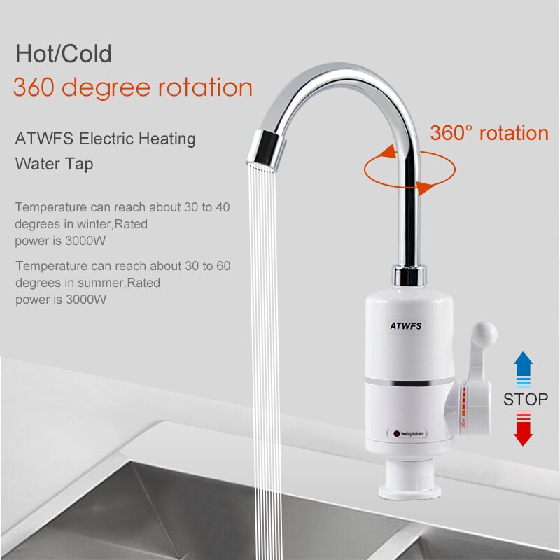ATWFS Tankless Electric Newest - Home Bathroom Water Heater reseña y precio