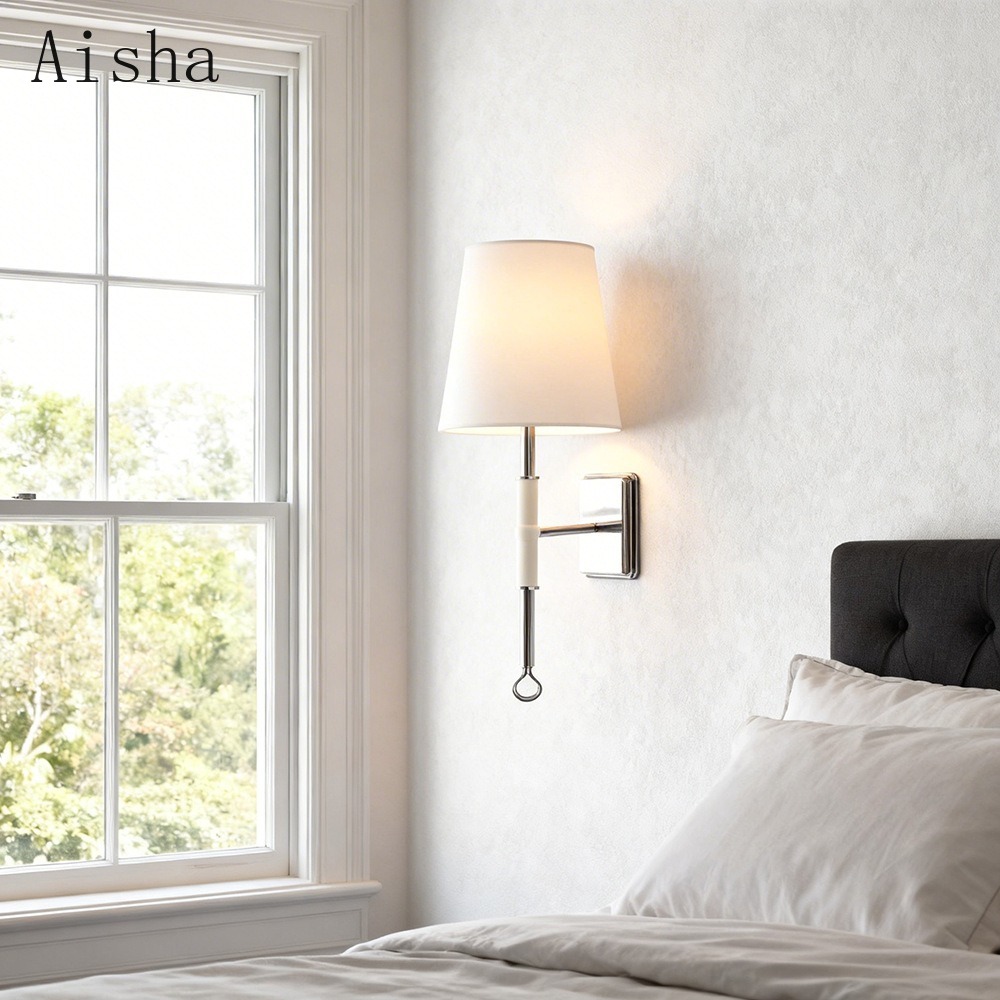 American Fabric Wall Lamp Retr - Home Bathroom Lighting Design reseña y precio