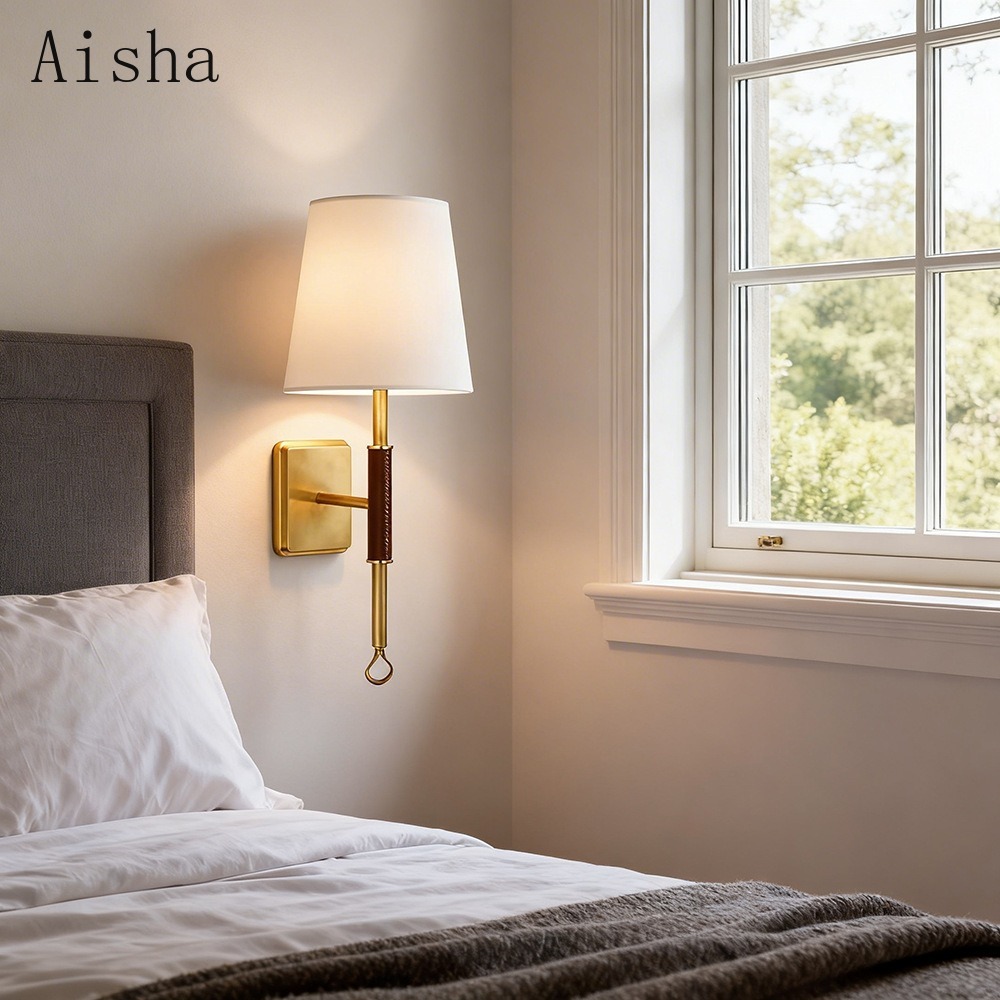 American Fabric Wall Lamp Retr - Home Bathroom Lighting Design reseña y precio