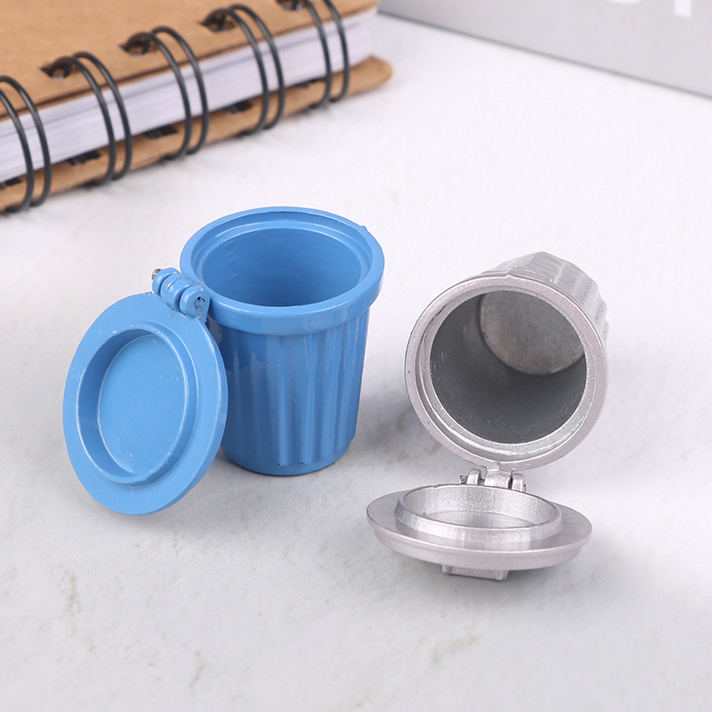 1Pcs Miniature Toy Model Scene - Home Bathroom Trash Can reseña y precio