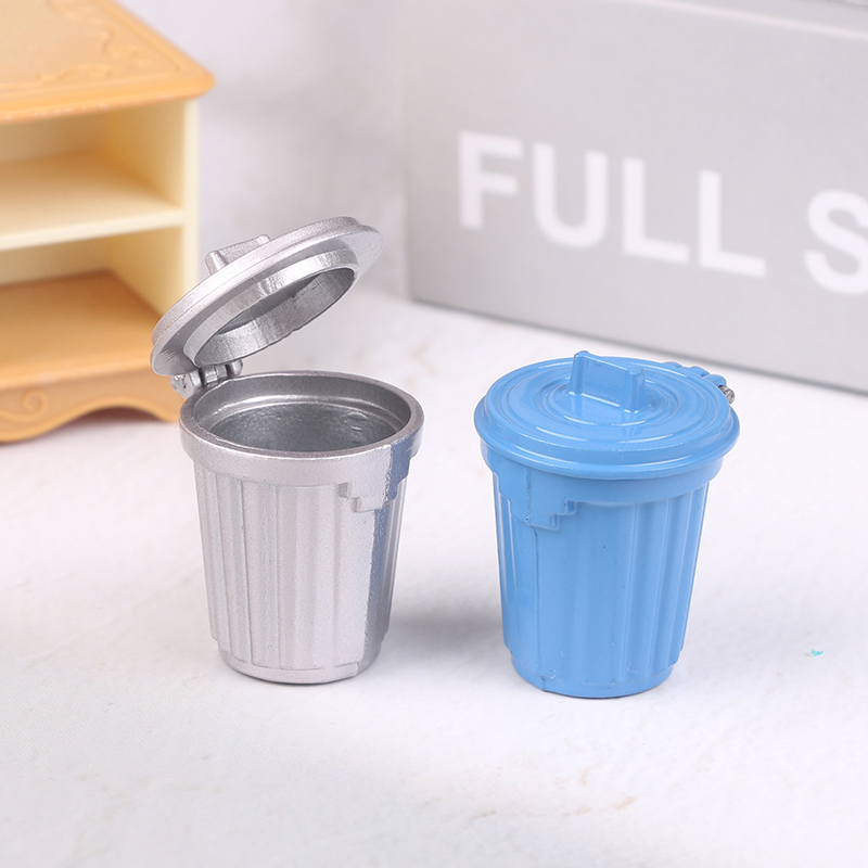 1Pcs Miniature Toy Model Scene - Home Bathroom Trash Can reseña y precio
