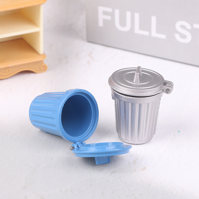1Pcs Miniature Toy Model Scene - Home Bathroom Trash Can reseña y precio