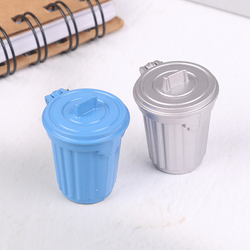 1Pcs Miniature Toy Model Scene - Home Bathroom Trash Can reseña y precio