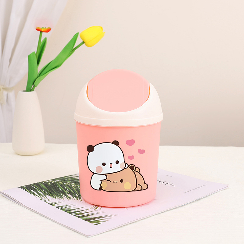 Bubu Dudu Mini Desktop Bin Yie - Home Bathroom Trash Can reseña y precio