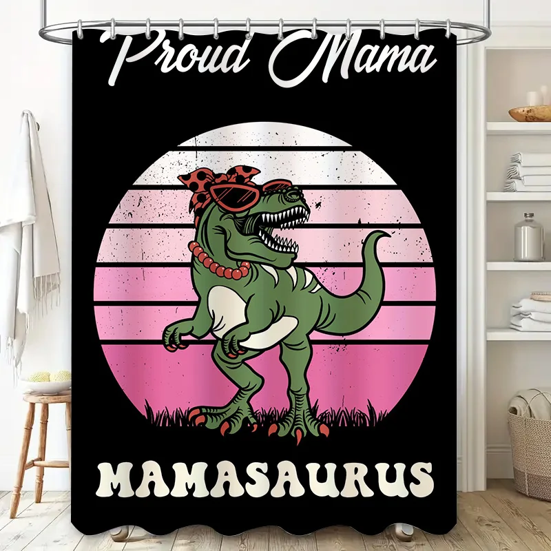 Stylish Mama Dinosaur Shower C - Home Bathroom Ideas reseña y precio
