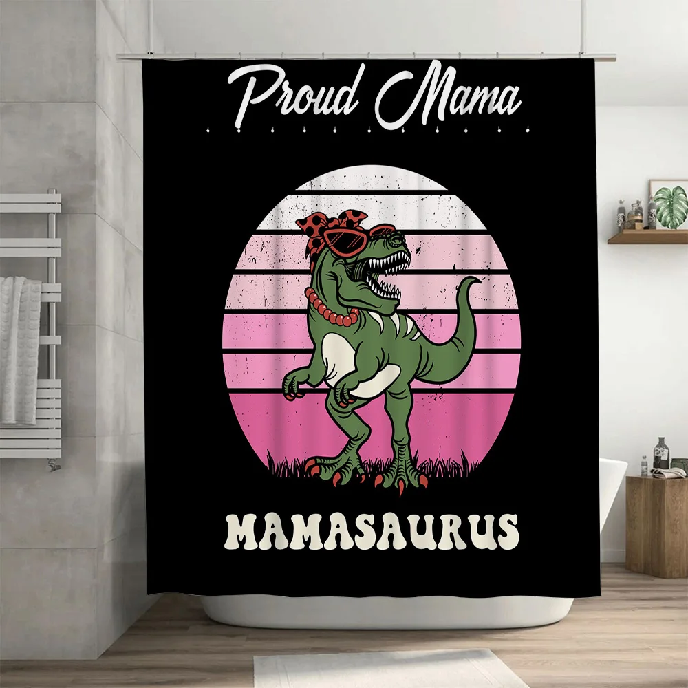 Stylish Mama Dinosaur Shower C - Home Bathroom Ideas reseña y precio