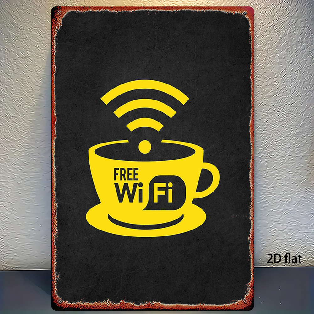 2D Vintage Metal Sign, WiFi Zo - Home Bathroom Ideas reseña y precio