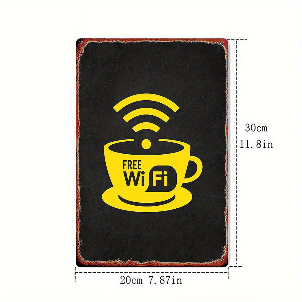 2D Vintage Metal Sign, WiFi Zo - Home Bathroom Ideas reseña y precio