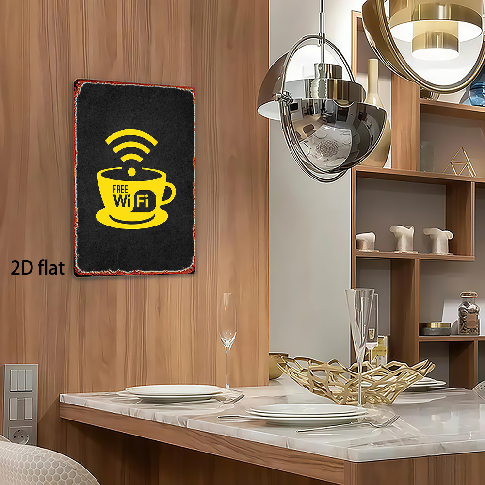 2D Vintage Metal Sign, WiFi Zo - Home Bathroom Ideas reseña y precio