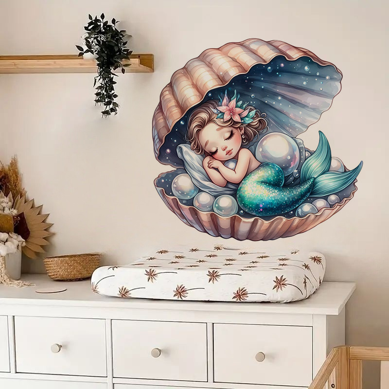 Pretty Mermaid Sticker, Water- - Home Bathroom Tiles reseña y precio