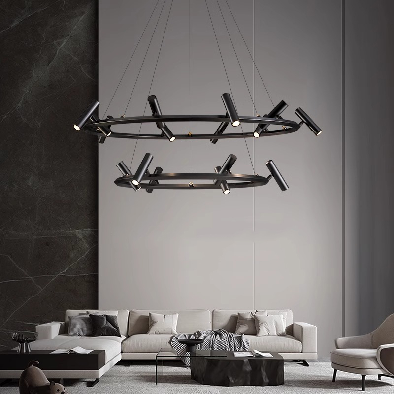 Modern Creative Round LED Pend - Home Bathroom Lighting Design reseña y precio