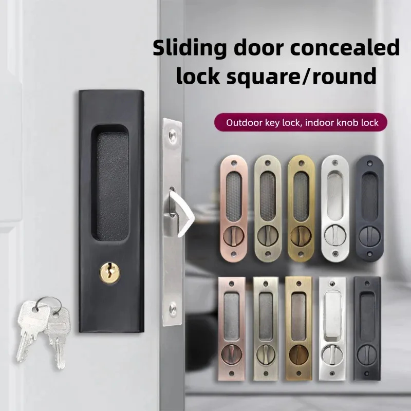 Sliding Door Lock Black Indoor - Home Bathroom Fittings reseña y precio