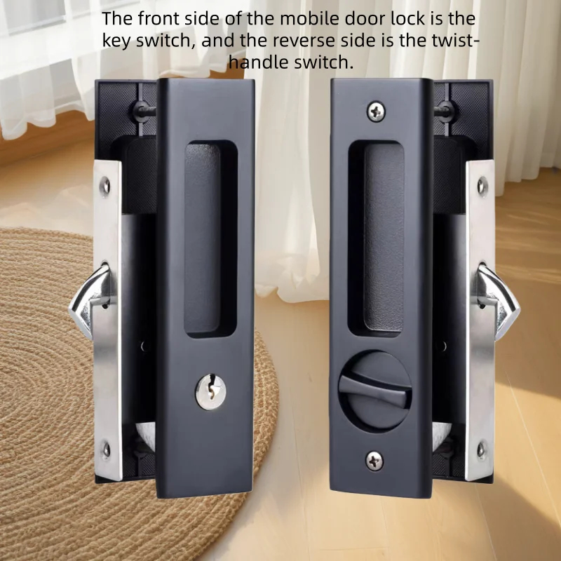 Sliding Door Lock Black Indoor - Home Bathroom Fittings reseña y precio