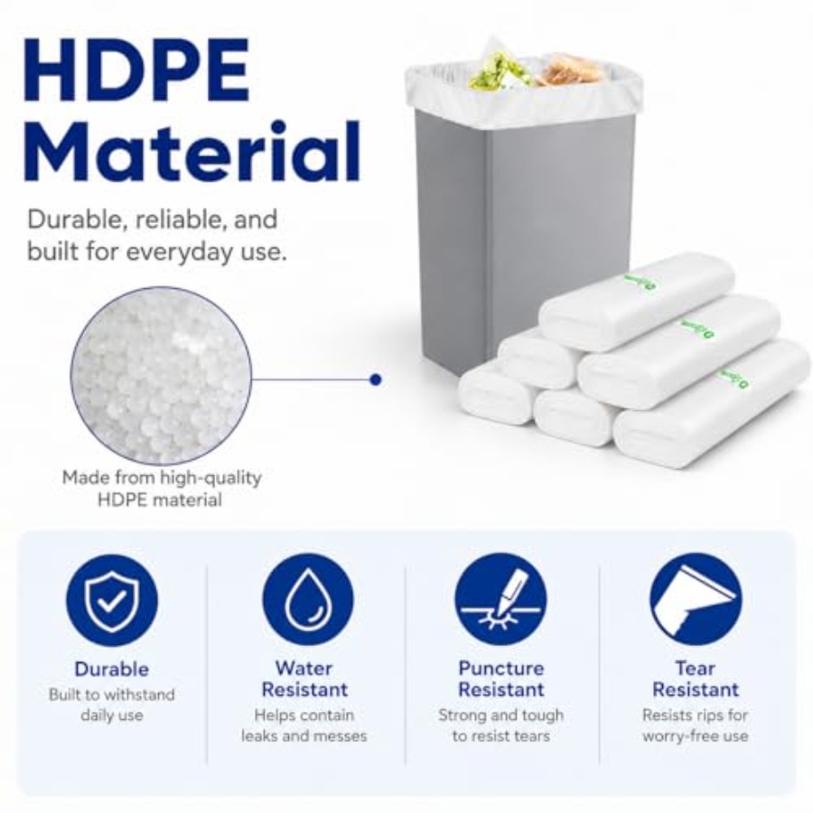 1.2 Gallon 210 Counts Strong T - Home Bathroom Trash Can reseña y precio