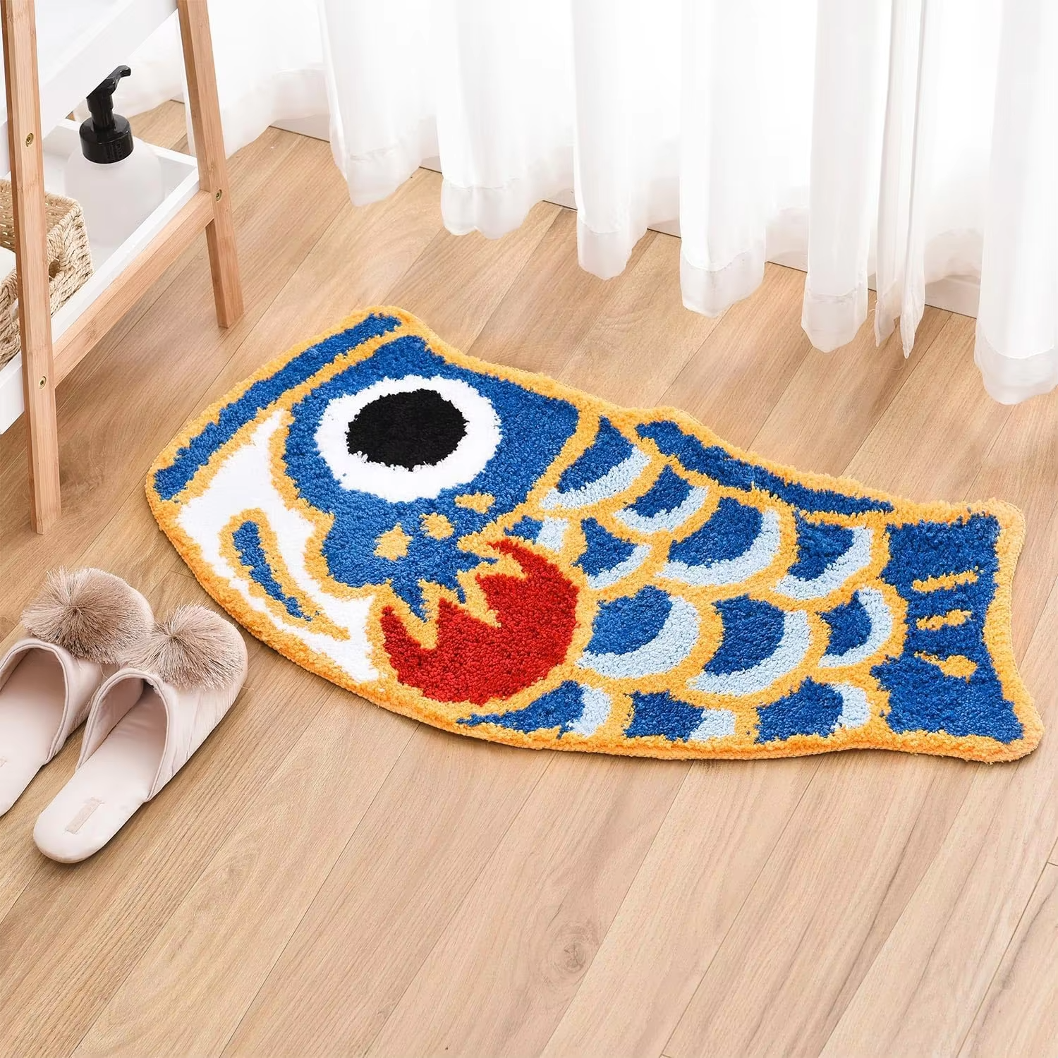 VIKAMA Auspicious Carp Carpet  - Home Goods Bathroom Mats reseña y precio