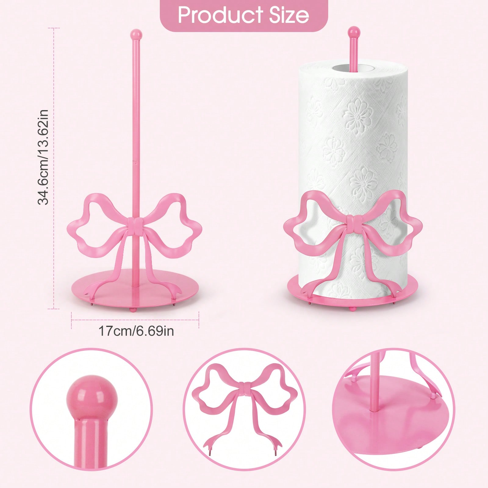 Pink Metal Paper Towel Holder  - Home Bathroom Paper Towel Holder reseña y precio