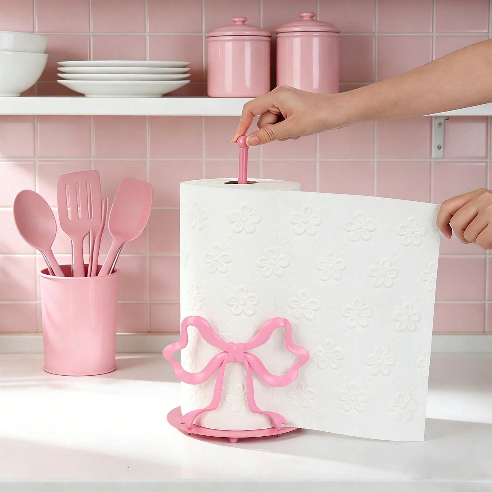 Pink Metal Paper Towel Holder  - Home Bathroom Paper Towel Holder reseña y precio